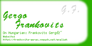 gergo frankovits business card